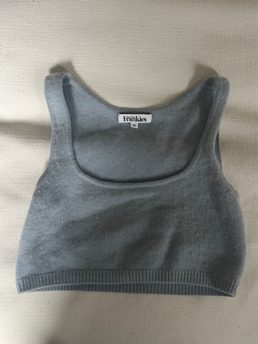 Frankies Bikinis Light Blue Knit Brami